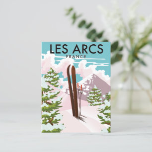 Les Arcs Frankreich Reise Skifahren Postkarte