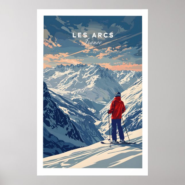 Les Arcs Reiseplakat - Frankreich 1 Poster (Vorne)
