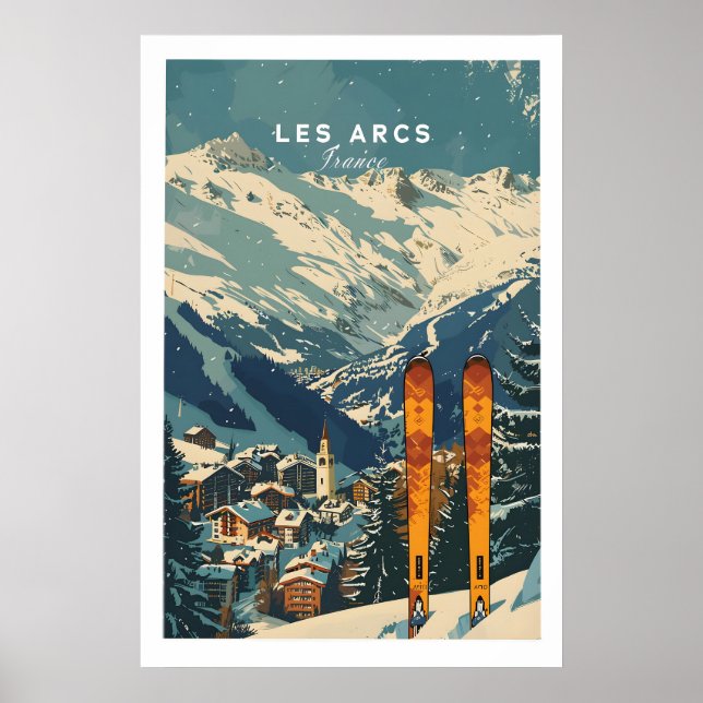 Les Arcs Ski Poster Frankreich 1 (Vorne)