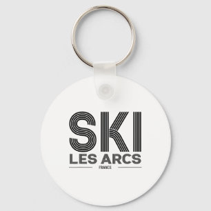 Les Arcs Ski Resort Frankreich Alpen Französischer Schlüsselanhänger