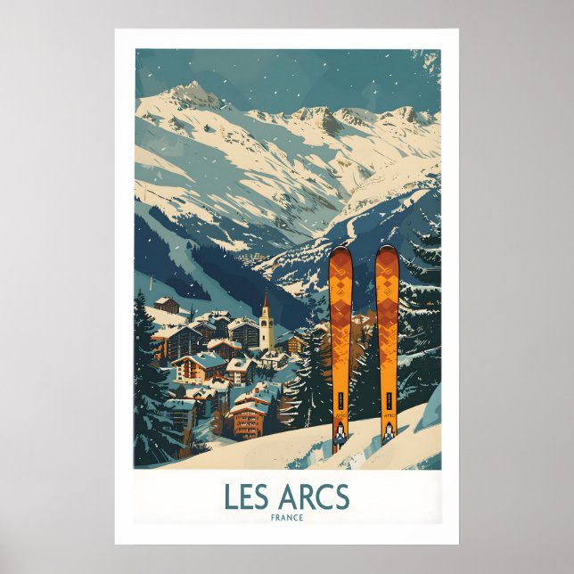 Les Arcs Wandkunst - Frankreich 1 Poster (Vorne)