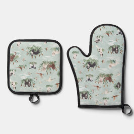 LES BARBETS OFENHANDSCHUH & Topflappen-Set