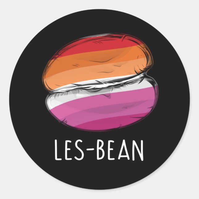 LES-BEAN-T - Shirt Runder Aufkleber (Vorderseite)
