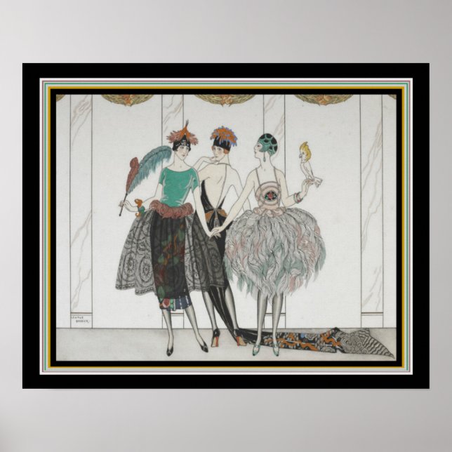 "Les Belles Sauvagettes" Art Deco 16x20 Poster (Vorne)