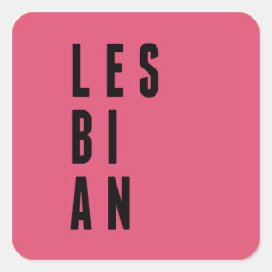 LES-BI-AN T-Shirt Quadratischer Aufkleber