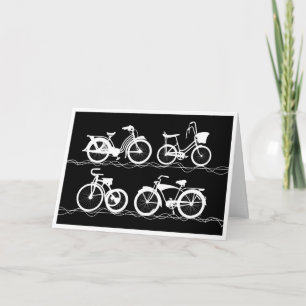 Les Bicyclettes White Card Karte