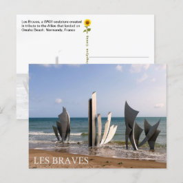 Les Braves Memorial, Normandie, Frankreich - Postc Postkarte