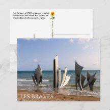 Les Braves Memorial, Normandie, Frankreich - Postk
