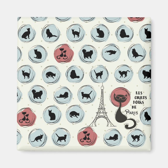 Les Chats Noirs de Paris Magnet (Vorne)