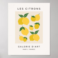 Les Citrons 01 Retro-Zitronen-Abstrakt Zitronen