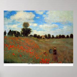 Les Coquelicots von Claude Monet Poster