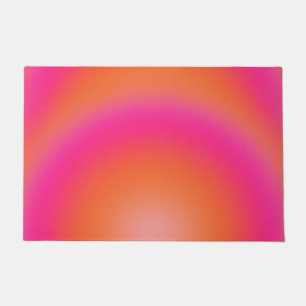 Les Couleurs 03 Hot Pink und Orange Gradient Aura Fußmatte