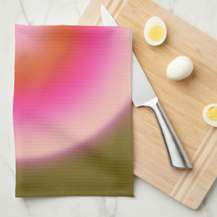 Les Couleurs 05 Farbverlauf Olive und Pink Aura Geschirrtuch