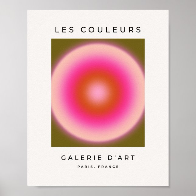 Les Couleurs 05 Gradient Olive and Pink Aura Poster (Vorne)