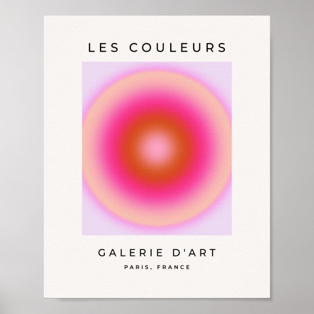 Les Couleurs 06 Lilac und Pink Gradient Aura Poster (Vorne)