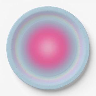 Les Couleurs 08 Farbverlauf Pink Und Blau Aura Pappteller