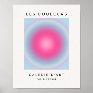 Les Couleurs 08 Farbverlauf Pink Und Blau Aura Poster