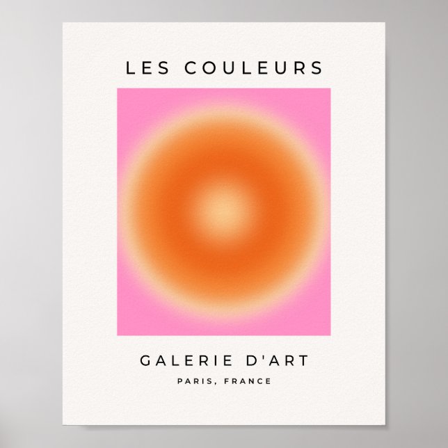 Les Couleurs 11 rosa und orange glänzend Poster (Vorne)