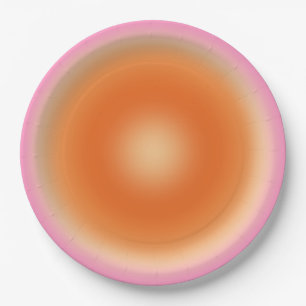 Les Couleurs 11 Rosa und orangefarbener Gradient Pappteller