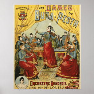 LES DAMES DE ~ BUDA PESTH POSTER