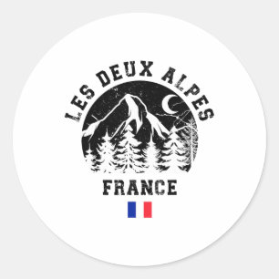 Les Deux Alpes Frankreich Alpen Skigebiet Lugano Runder Aufkleber