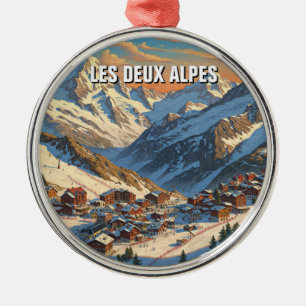 Les Deux Alpes Frankreich Reise Ornament Aus Metall