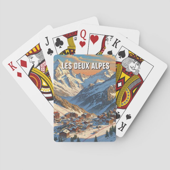 Les Deux Alpes Frankreich Reise Spielkarten (Rückseite)