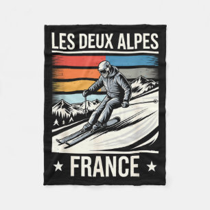 Les deux Alpes Frankreich Skifahren, französischer Fleecedecke
