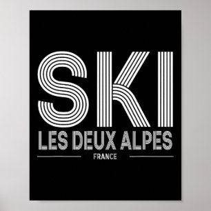 Les Deux Alpes Ski Resort Frankreich Alpen Französ Poster