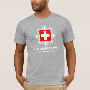 Les Diablerets Schweizer Apres-Ski Lehrer T-Shirt
