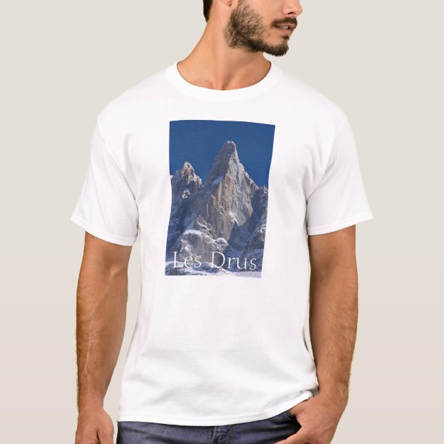Les Drus Spitzen von Frankreich-Alpen T-Shirt (Vorderseite)