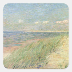 Les Dunes du Zwin, Knokke, 1887 (Öl auf Leinwand) Quadratischer Aufkleber