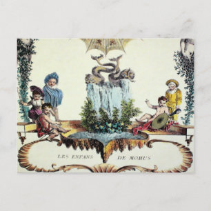 Les Enfans ~ Postkarte französisch vintage