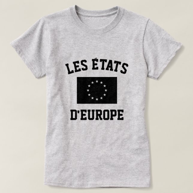 Les Etats d'Europe europäisches T-Shirt (Design vorne)