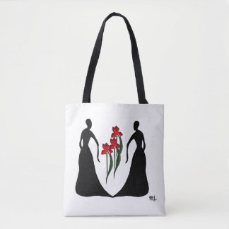 Les Femmes Bold Red Irises Personalisierte Trageta