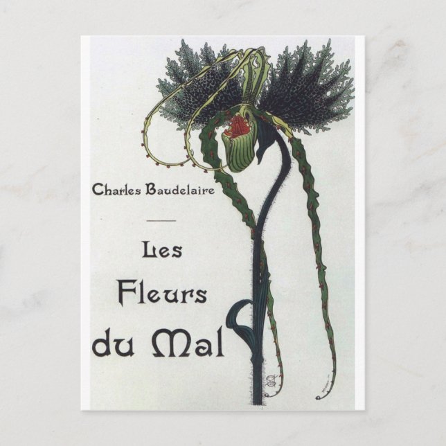 Les Fleur du Mal - Baudelaire Postkarte (Vorderseite)