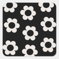 Les Fleurs 02 Retro Blume aus schwarzem und weißem