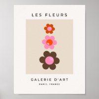 Les Fleurs 03 Abstrakte Blume Rosa Olivenöl