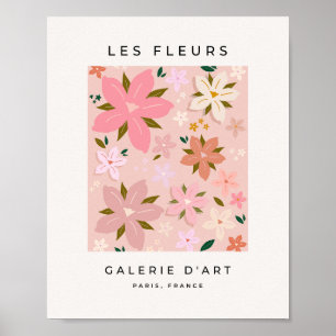 Les Fleurs 05 Blumenmuster Blush Pink Blume Poster