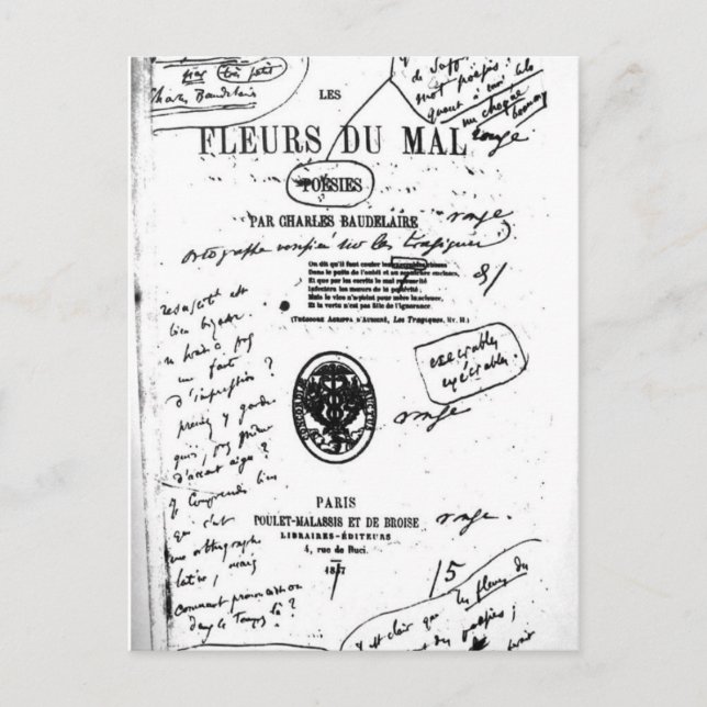 Les Fleurs du Mal 2 - Baudelaire Postkarte (Vorderseite)