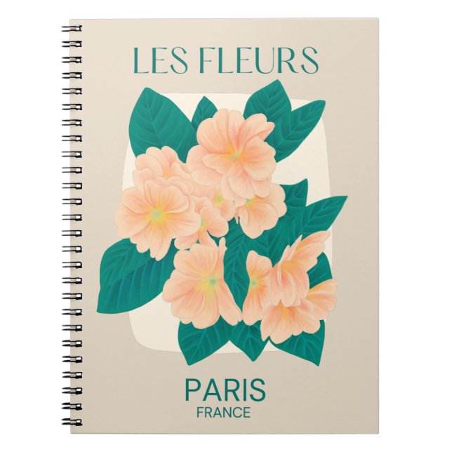 Les Fleurs Paris Notebook Notizblock (Vorderseite)