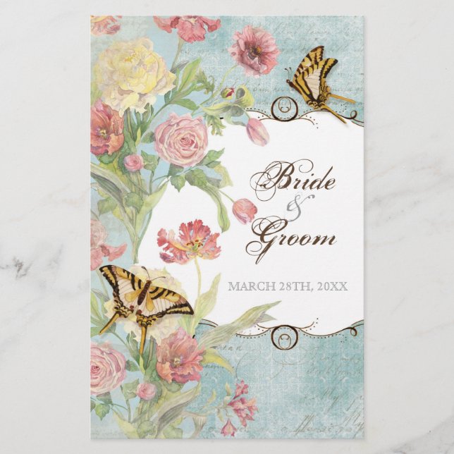 Les Fleurs Peony Rose Tulip Floral Blume Hochzeit (Vorderseite)