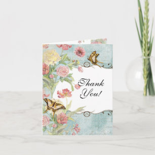 Les Fleurs Peony Rose Tulip Floral Blume Hochzeit Dankeskarte