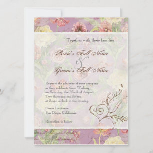 Les Fleurs Peony Rose Tulip Floral Blume Hochzeit Einladung