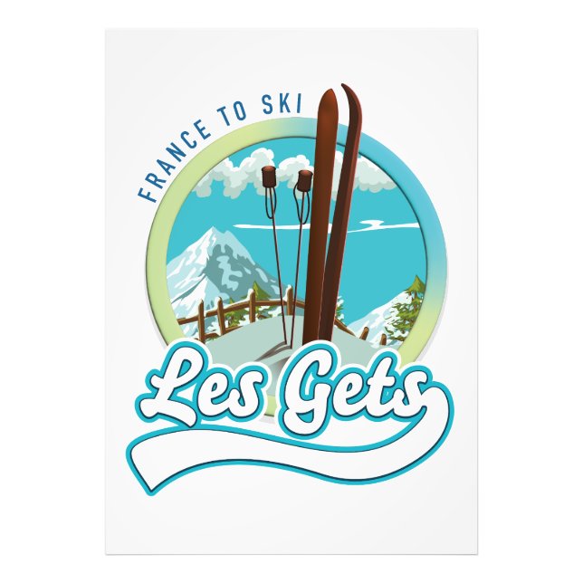 Les Gets france ski logo Fotodruck (Vorne)