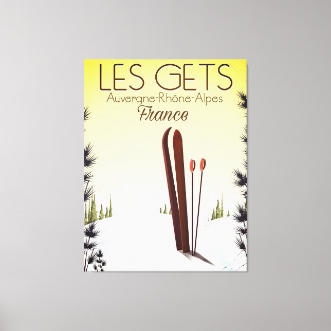 Les Gets France Skiposter Leinwanddruck (Vorderseite)