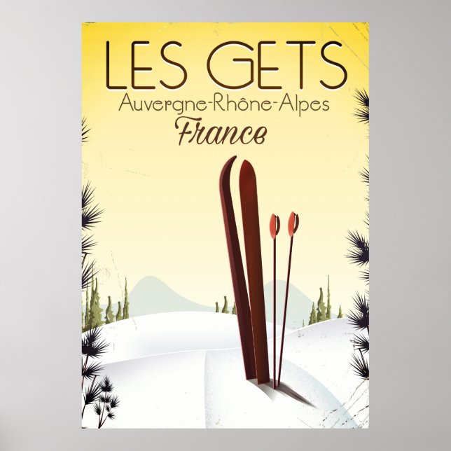 Les Gets France Skiposter Poster (Vorne)