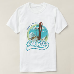 Les Gets Frankreich Ski Logo T-Shirt