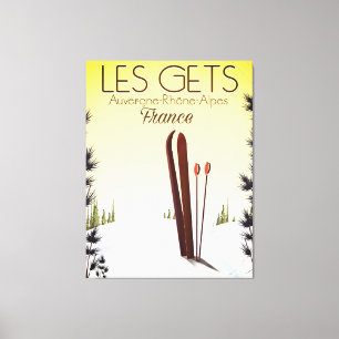 Les Gets Frankreich Ski Reiseplakat Leinwanddruck