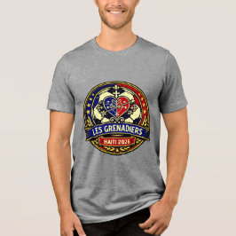 Les Grenadiers Haiti Fußball Vintage-Wappen Tri-Blend Shirt